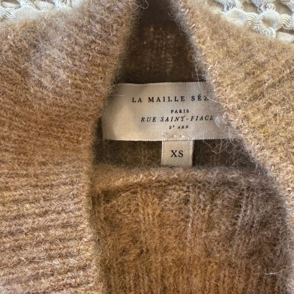 SÉZANE Otis Baby Alpaca Sweater in Camel sz XS NWOT Rare & Sold out! - Picture 14 of 15